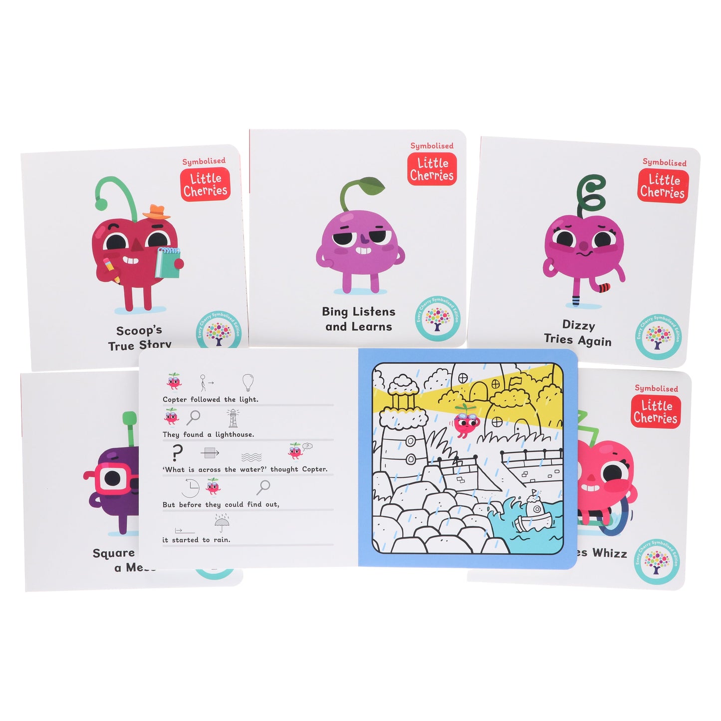 The Symbolised Little Cherries: 6 Book Collection (Box Set 2) Includes 6 Free Audiobooks - Ages 5-7 - Board Book