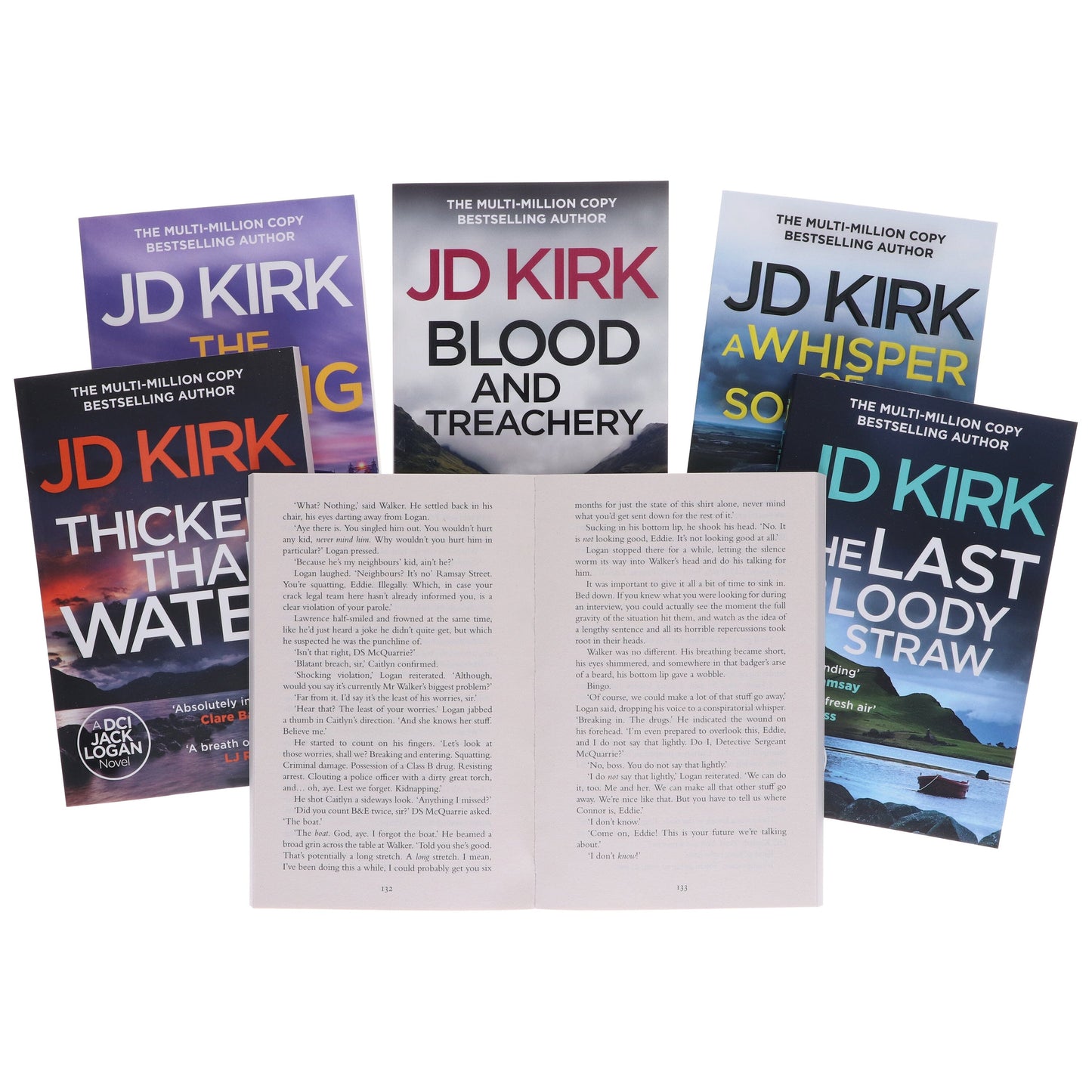 DCI Logan Crime Thrillers Series by JD Kirk 6 Books Collection Set (Book 1-6) - Fiction - Paperback