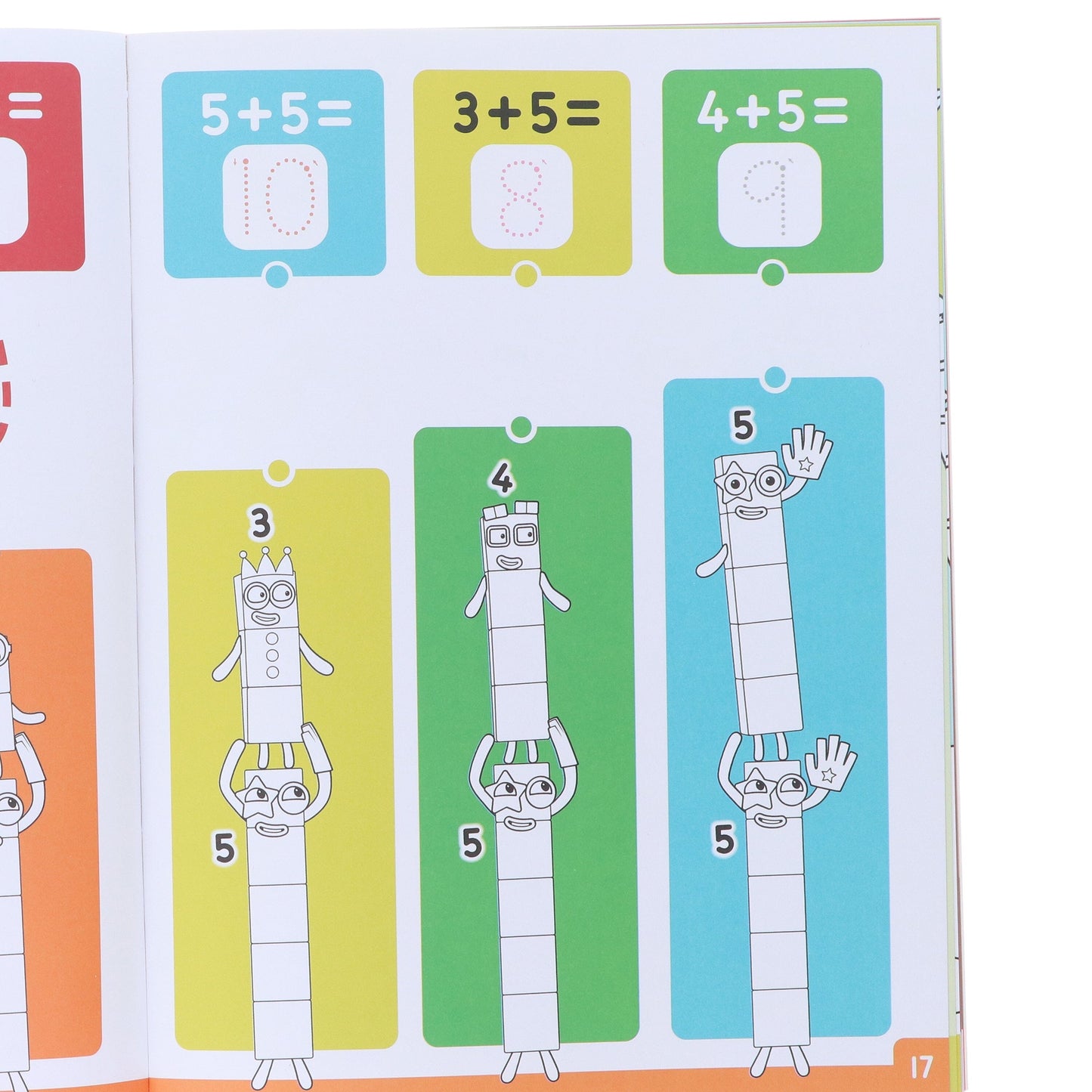 Numberblocks 趣味著色貼紙活動書籍合集 3 冊 - 適合 3 歲以上兒童 - 平裝