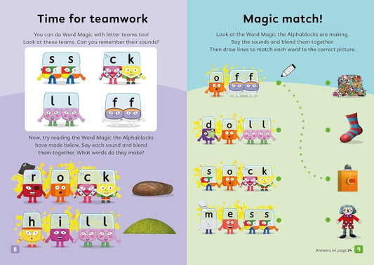 Numberblocks and Alphablocks Level 1 Collection 6 Workbooks Set With Fun Stickers - Ages 3-5 - Paperback