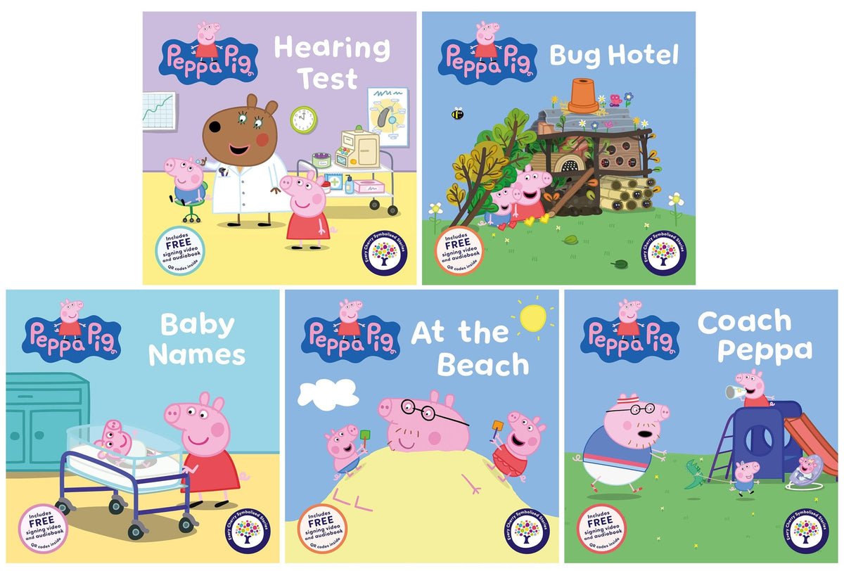 Family Fun with Peppa Pig: Symbolised Storytime 5 Books Collection Set - Ages 3+ - Paperback (Includes 5 Free Audiobooks & Signing Videos)