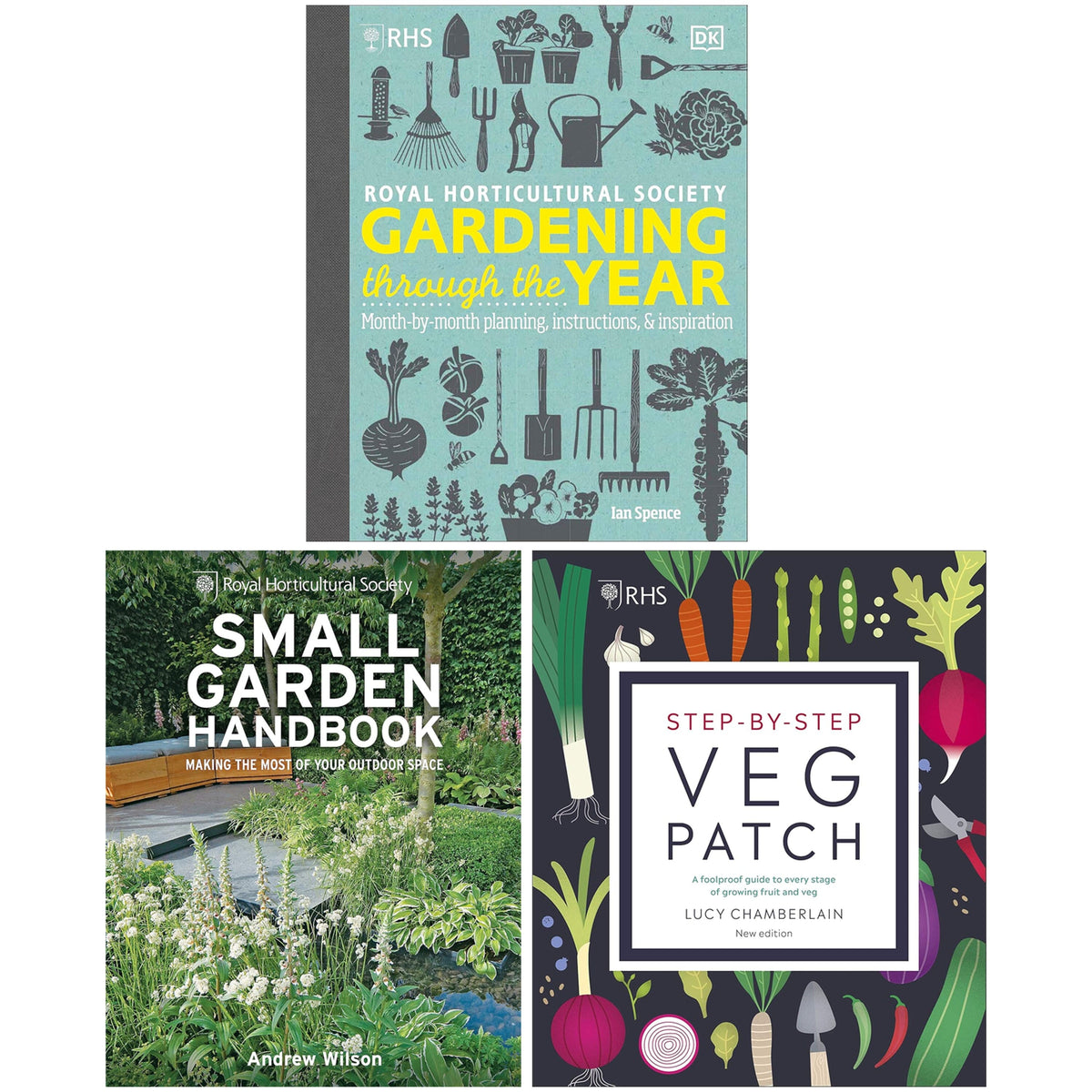 RHS Gardening Through the Year Collection 3 Books Set - Non Fiction - Hardback