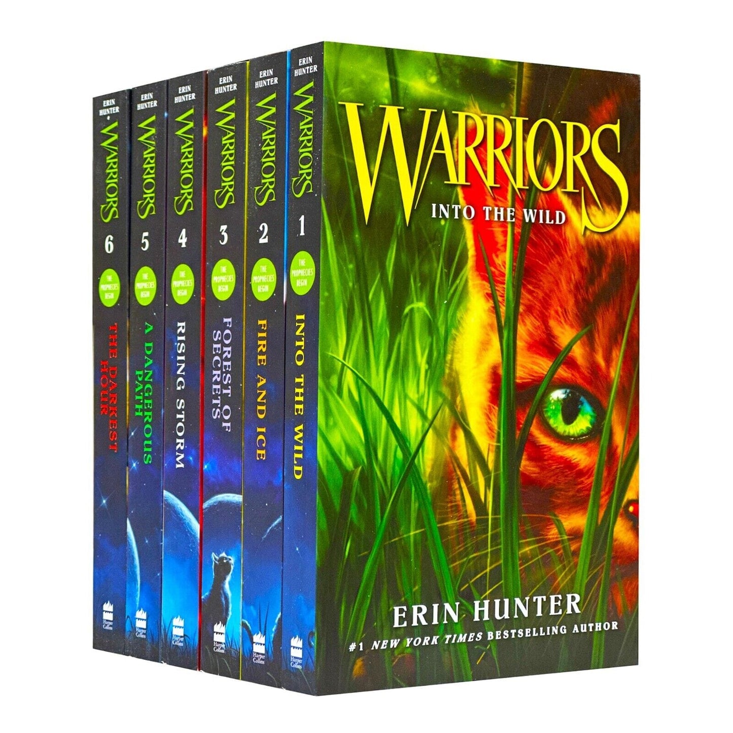 Warrior Cats by Erin Hunter: Series 1 The Prophecy Begins 6 Books Collection Set - Ages 8-12 - Paperback 9-14 HarperCollins Publishers