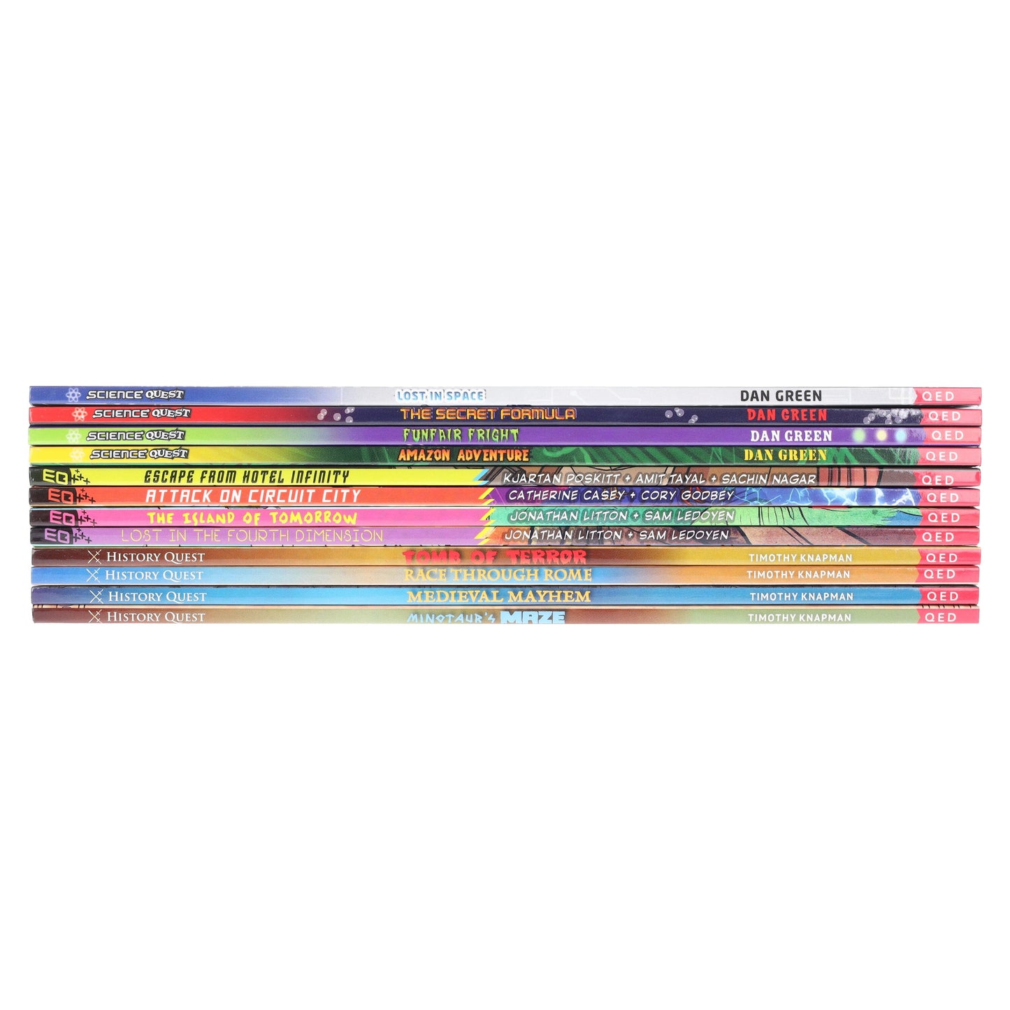 Quest Adventure Science, Maths and History 12 Books Collection - Age 7+ - Paperback