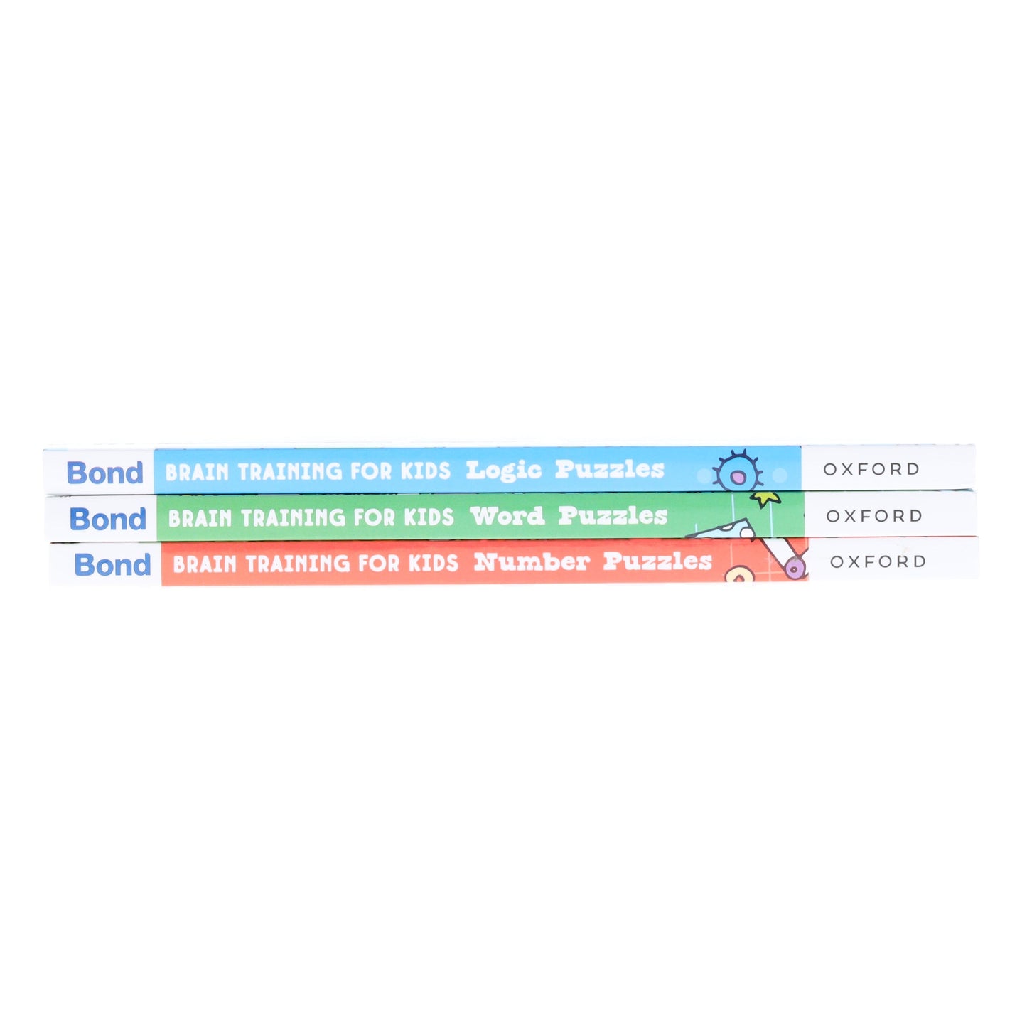 Bond Brain Training Puzzles for Kids Oxford 3 Books Collection Set - Age 7-9 - Paperback