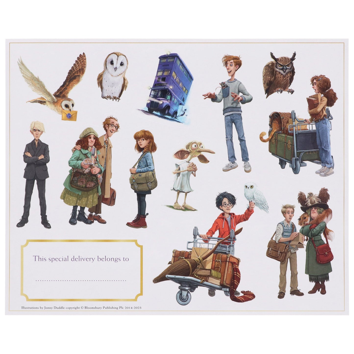Harry Potter Magical Owl Post Box Set by J.K. Rowling: Complete 7 Books Children’s Collection With Fun Character Stickers! - Ages 9-11 - Hardback