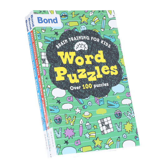 Bond Brain Training Puzzles for Kids Oxford 3 Books Collection Set - Age 7-9 - Paperback