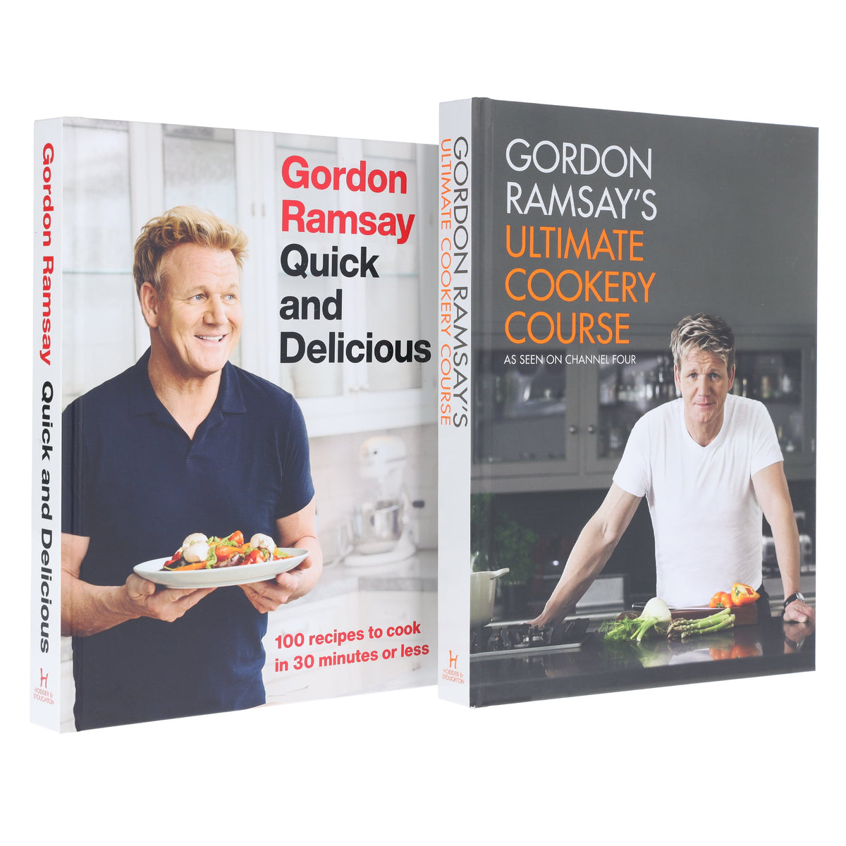Gordon Ramsay's Cookbook Collection (Quick & Delicious and Ultimate Cookery Course) 2 Books Set - Non Fiction - Hardback