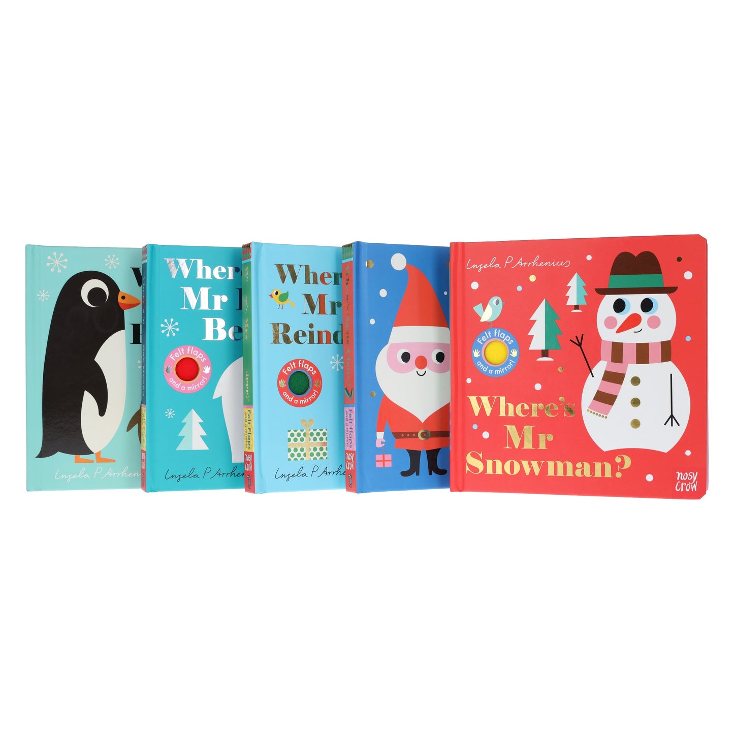 Felt Flaps and a Mirror! Series by Ingela P Arrhenius 5 Books Collection Set - Ages 1-3 - Board Book