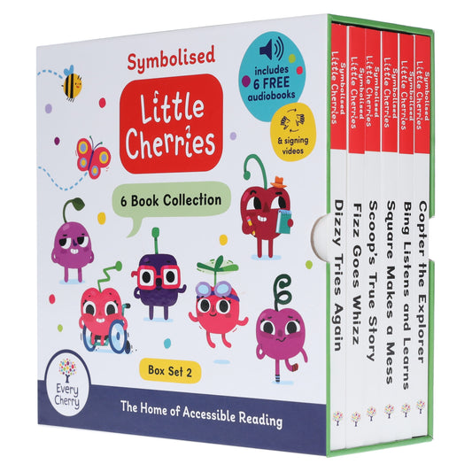 The Symbolised Little Cherries: 6 Book Collection (Box Set 2) Includes 6 Free Audiobooks - Ages 5-7 - Board Book