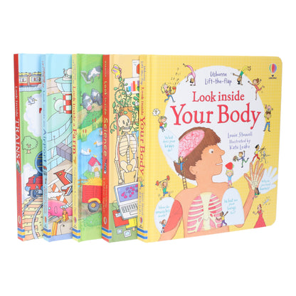 Usborne Lift the Flap Look Inside 5 Books Collection Set - Ages 5+ - Board Book 5-7 Usborne Publishing Ltd