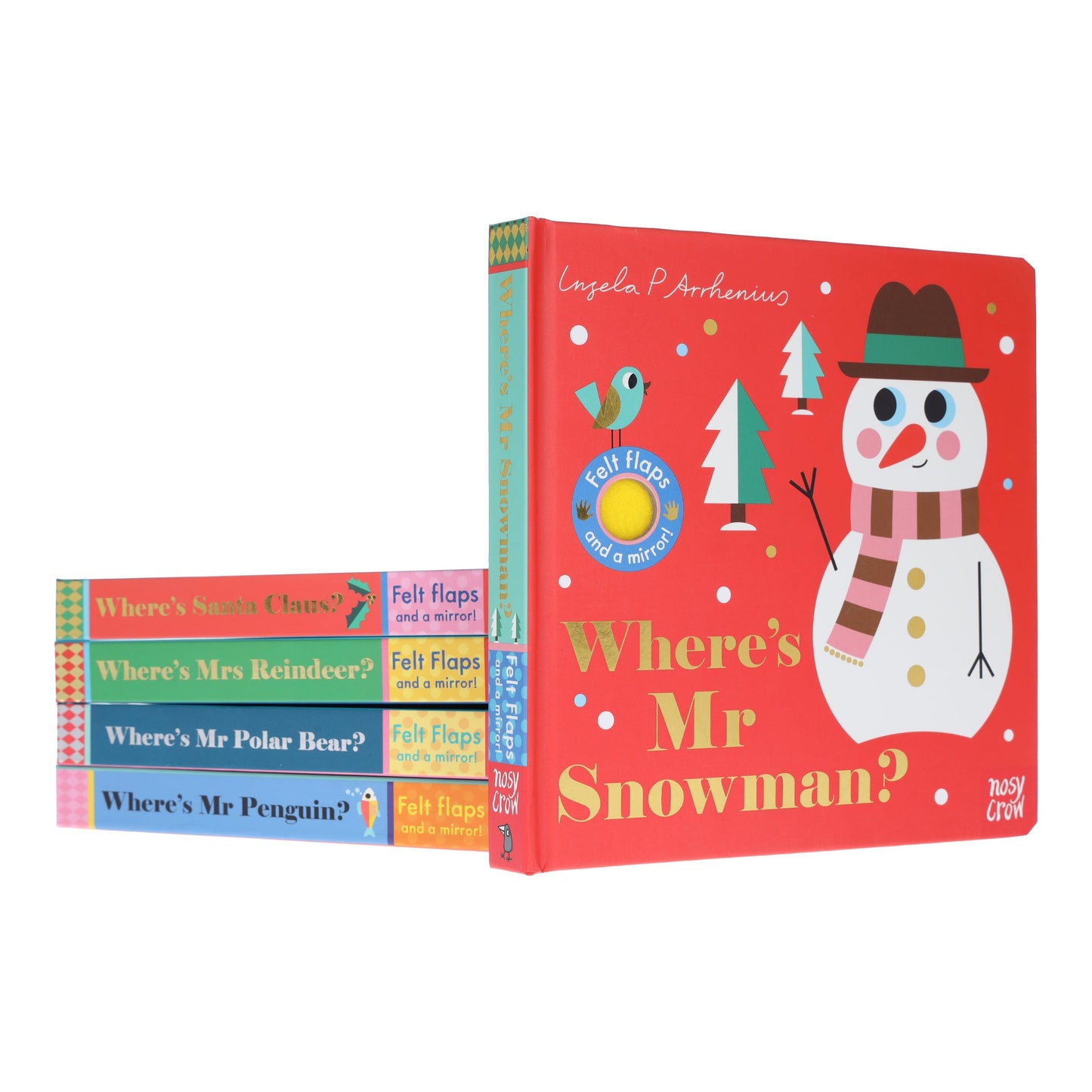Felt Flaps and a Mirror! Series by Ingela P Arrhenius 5 Books Collection Set - Ages 1-3 - Board Book