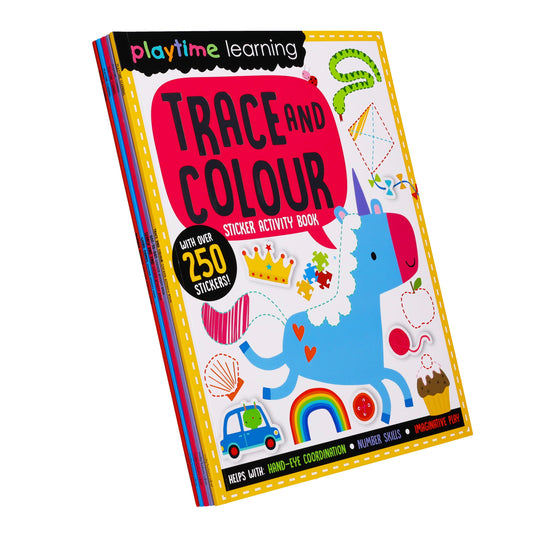 Playtime Learning Numbers Words Colours Sticker Activity 5 Books - Age 4+ - Paperback B2D DEALS Make Believe Ideas