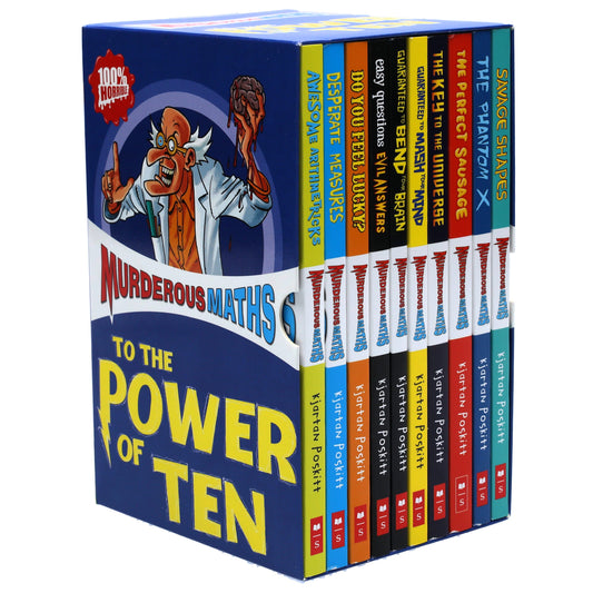 Murderous Maths Collection 10 Books Box Set by Kjartan Poskitt - Ages 8-12 - Paperback