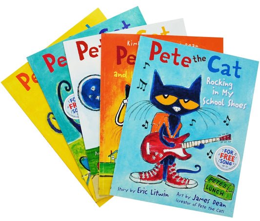 Pete the Cat Series 5 Picture Books Collection Set - Ages 3-5 - Paperback 0-5 HarperCollins Publishers