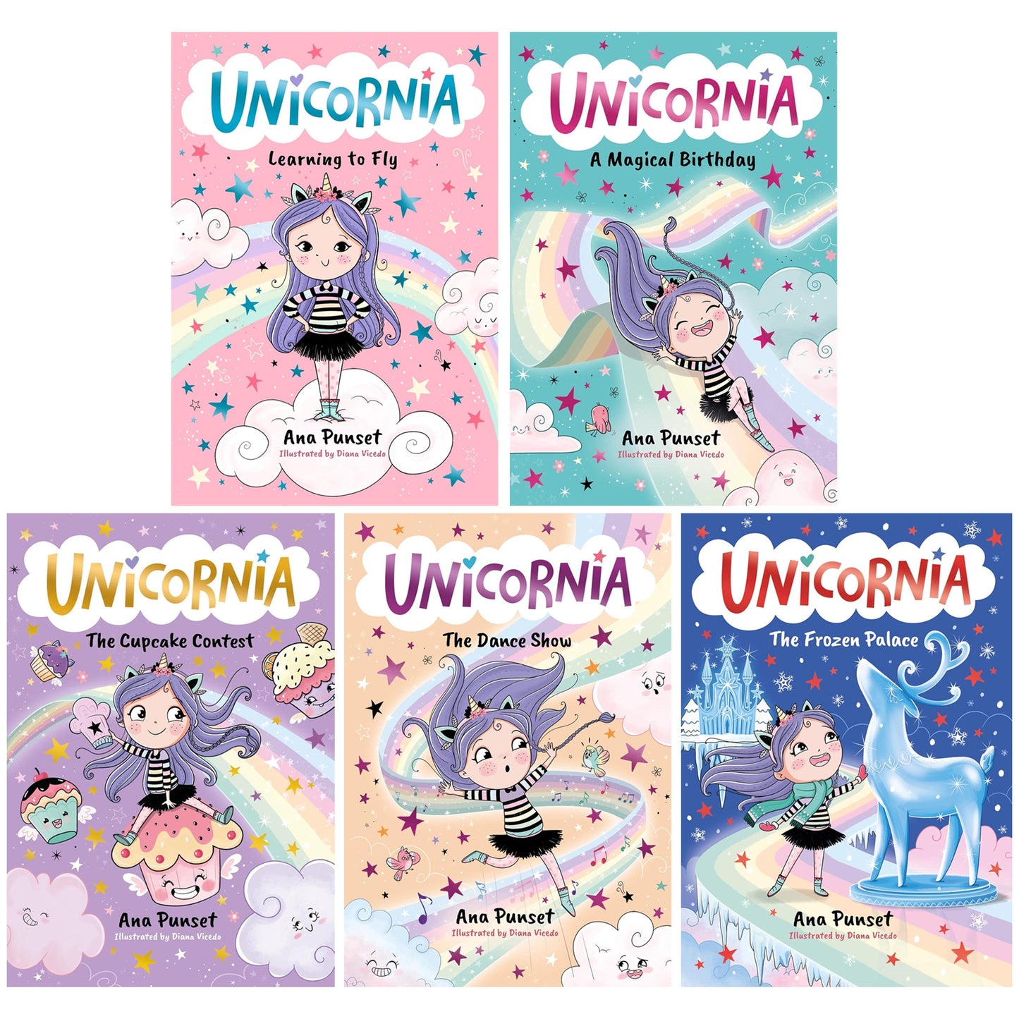 The Magic of Unicornia Series by Ana Punset Illustrated 5 Books Collection Box Set - Ages 5+ - Paperback