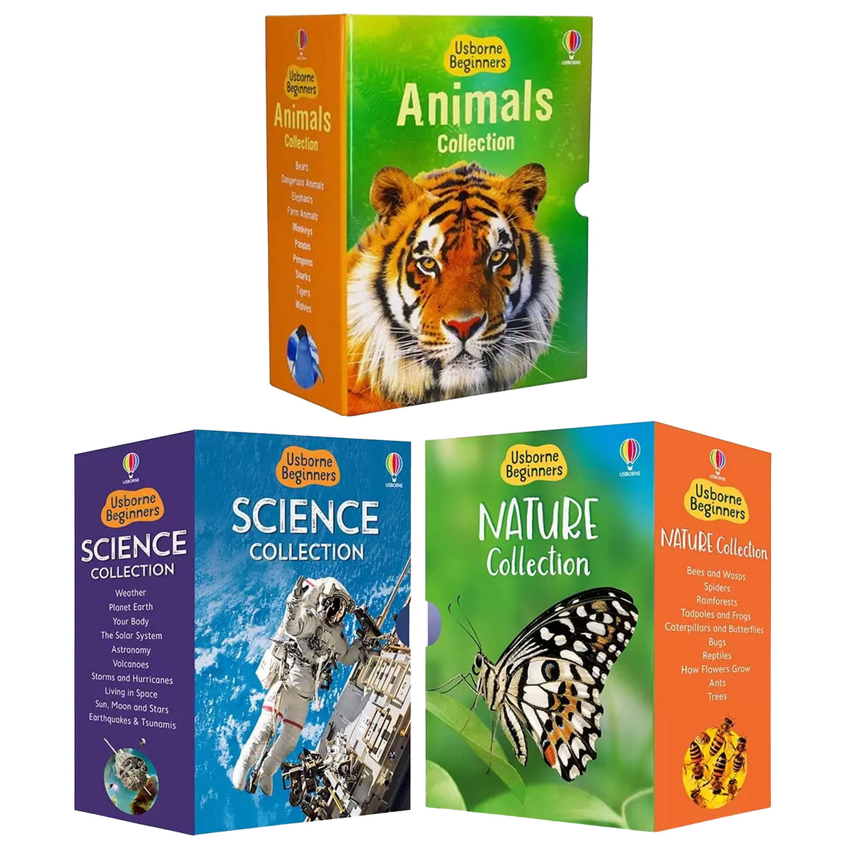 Usborne Beginners Series 30 Books Collection Box Set (Nature, Science & Animals) - Ages 4-10 - Hardback