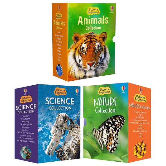 Usborne Beginners Series 30 Books Collection Box Set (Nature, Science & Animals) - Ages 4-10 - Hardback