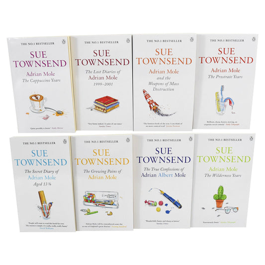 Sue Townsend Adrian Mole 8 Books Collection - Paperback - Young Adult Young Adult Penguin